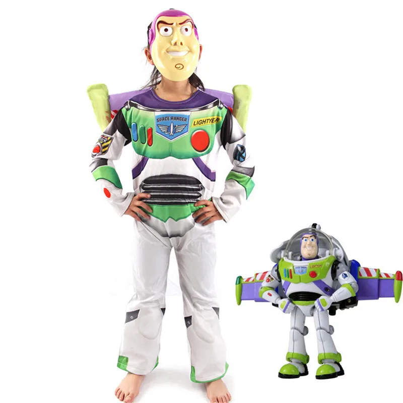 

Deluxe Buzz Lightyear Costume halloween costume for party cosplay costume For Kids With Wig