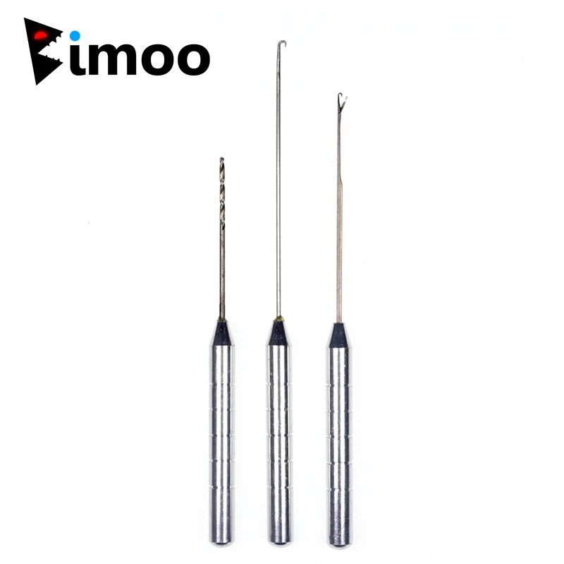 

Bimoo 3PCS/Combo Metal Carp Fishing Rigging Needle Set Latching needle + Driller + Hook Hair Rig Pop-up Rig Making Tools