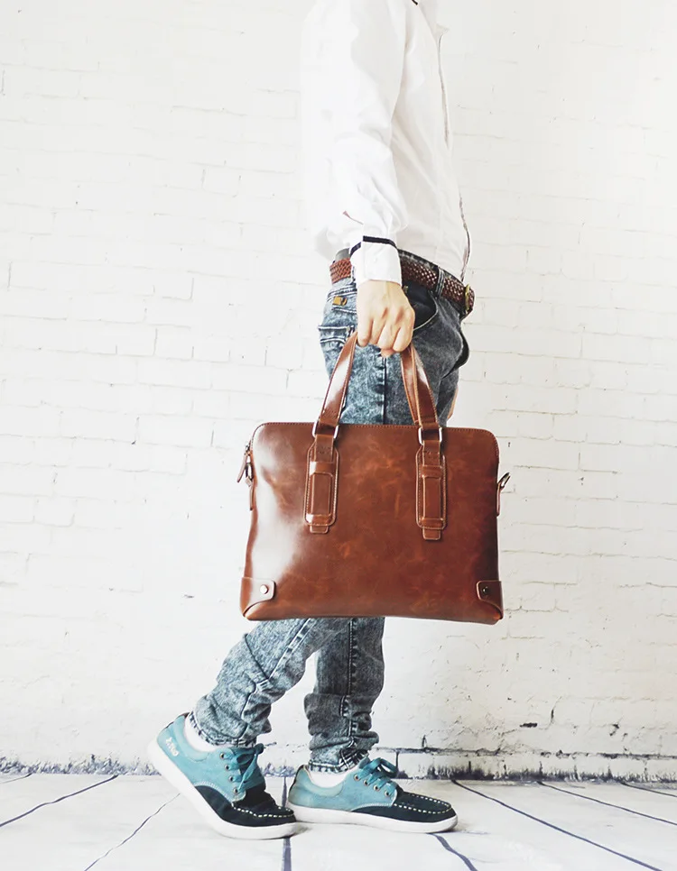 CBJSHO кожа для мужчин мужские портфели модный бренд мужчин's сумки через плечо высокое качество мужской сумка для ноутбука Crazy Horse
