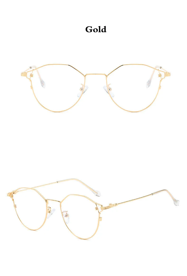 Необычные металлические женские очки, оптическая брендовая дизайнерская оправа для очков, плоские Ретро прозрачные линзы, очки Oculos De Grau