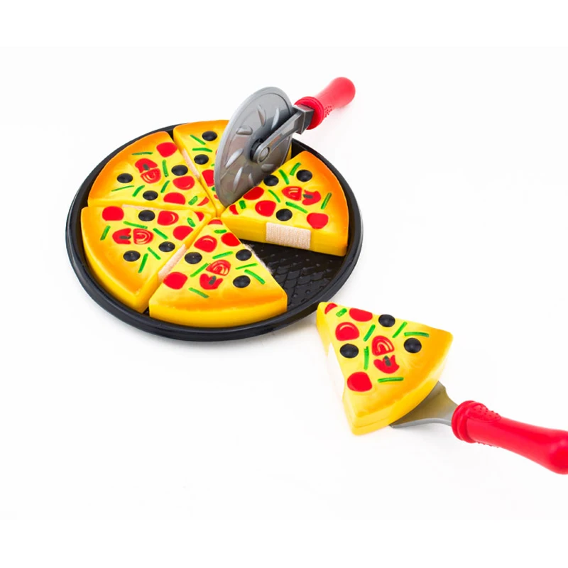 Дети кухня пиццы вечерние ломтики фаст-фуда резки вид пищевой реквизит игрушка