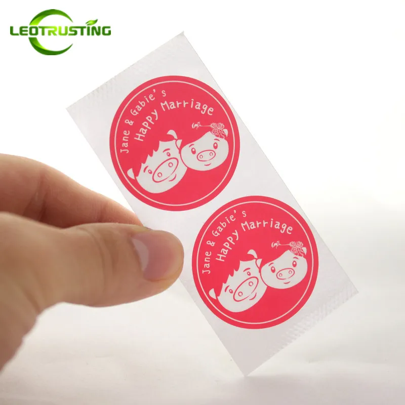Leotrusting 1000 шт. белые виниловые клейкие стикеры на заказ матовый принт для