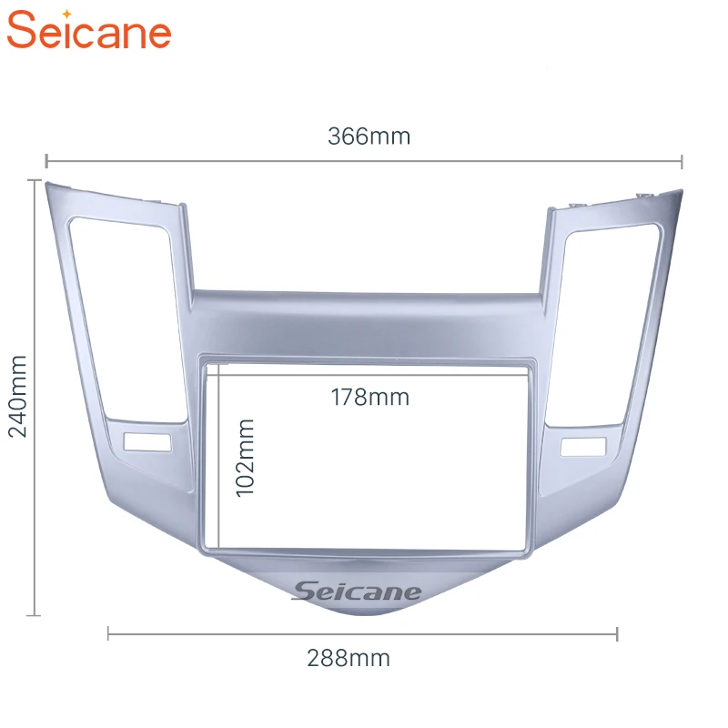 Seicane серебро 178*102 мм двойной Дин радио фасции рамка Установка отделка комплект панель для Chevrolet Cruze 2009 2010 2011
