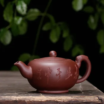 

300CC Purple clay teapot zisha kung fu kettle yixing pot handmade drinkware
