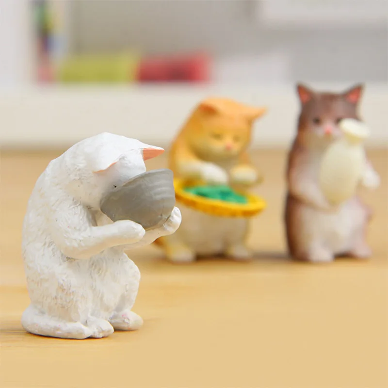 Lifestyle Cat Drink миниатюрные фигурки котят украшение для дома искусственные животные