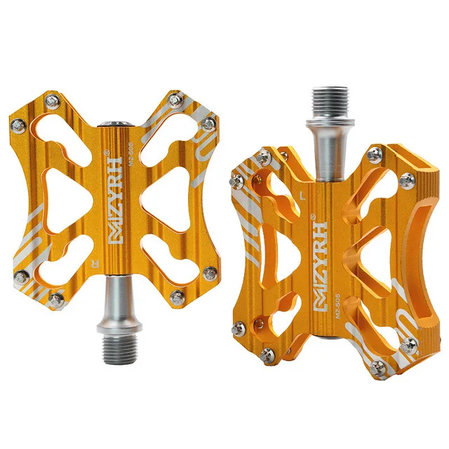 Gold Велосипедные педали MTB велосипед 3 герметичные подшипники Педали CNC Обработанные Алюминиевые сверхлегкие педали Аксессуары для шоссейных велосипедов 503 - Цвет: Gold