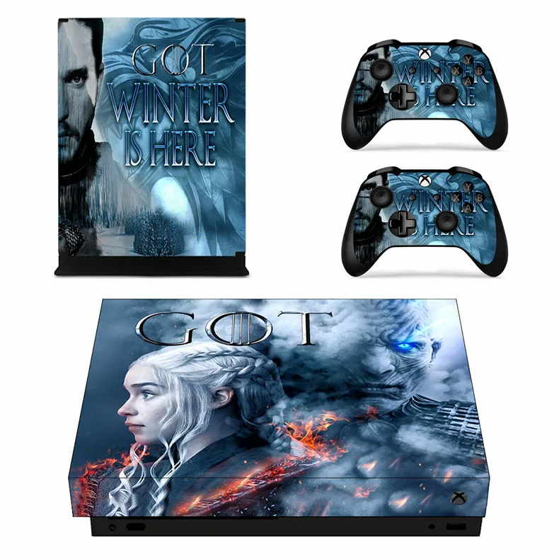 Виниловая кожа xbox one x skins наклейка Игра престолов наклейка s Pegatinas Adesivo для xbox one x консоли и двух контроллеров