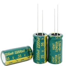 Cristal haute fréquence 2200 uf, 2200 uf, 35 v, 2200 uf, 35 v, 2200 uf, taille: 13x26mm, nouvelle qualité