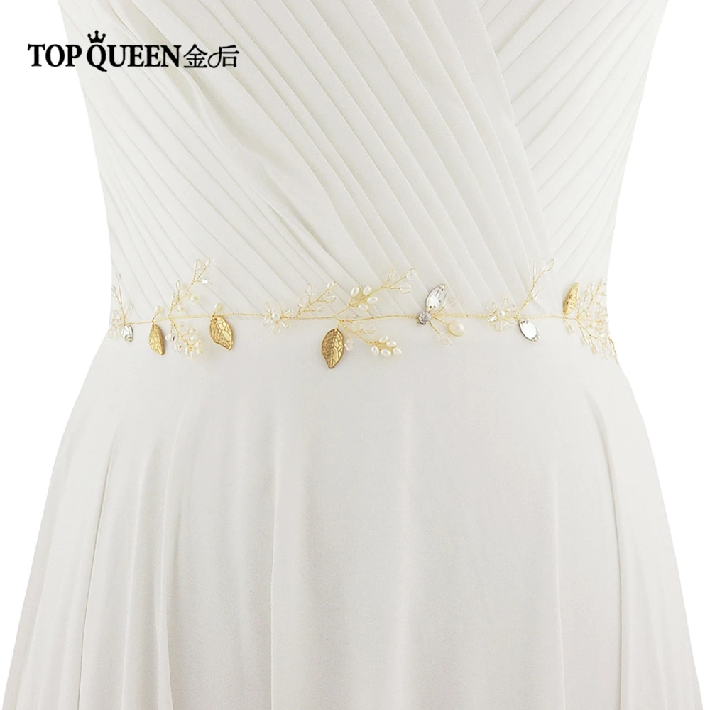 TOPQUEEN SH71 ремень к торжественное платье женские вечерние ремни Кристалл бисера свадебное створки Свадебные Жемчуг Пояс аксессуары для платья