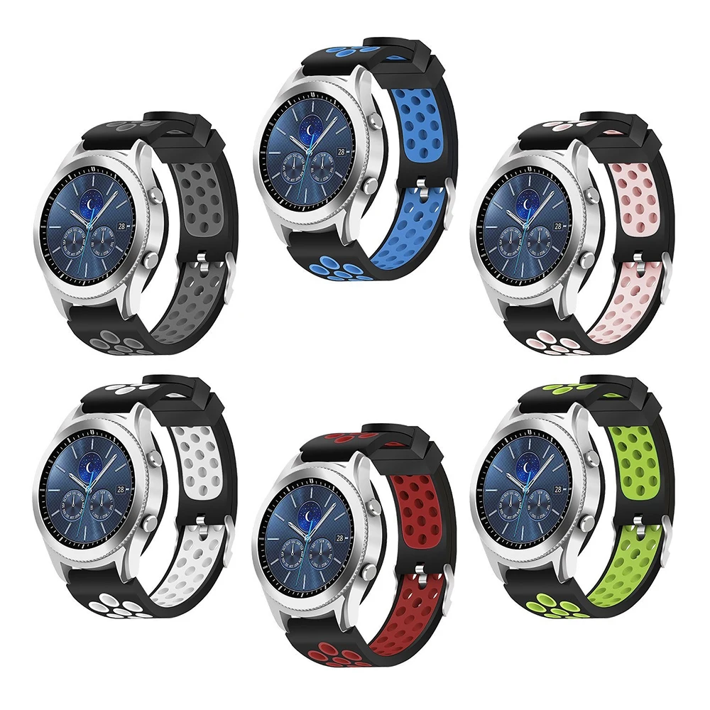 Ремешок силиконовый для Samsung Galaxy Watch 46 мм спортивный браслет смарт часов Ширина 22