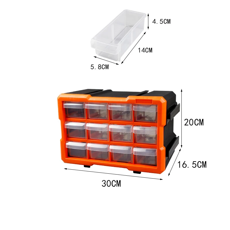 Компонентная коробка с выдвижным ящиком, пластиковые детали, коробка, винтовой ящик для хранения, отсек для цеха, организация, ящик для хранения инструментов