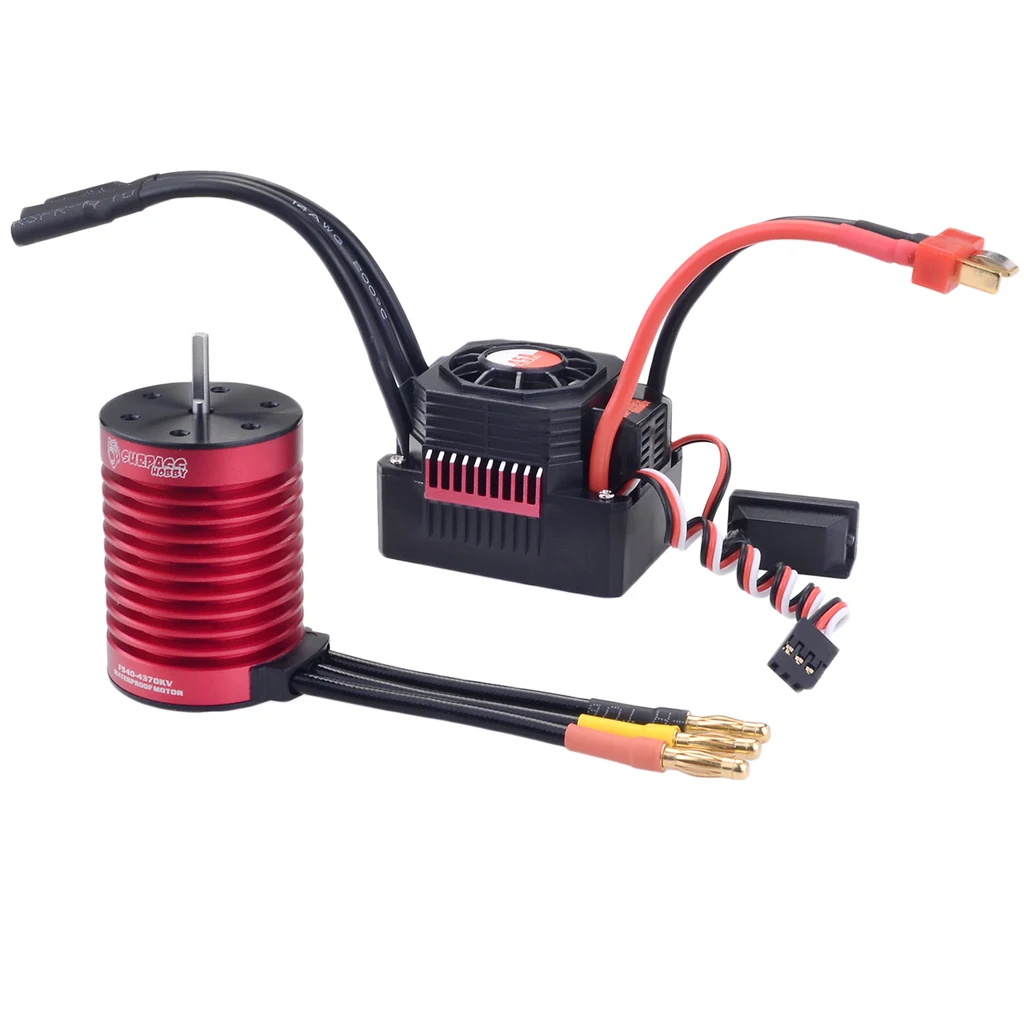 1/10 Car Model Spare Parts Brushless Motors Water Proof with 45A ESC ESC for RC Vehicles Aluminum