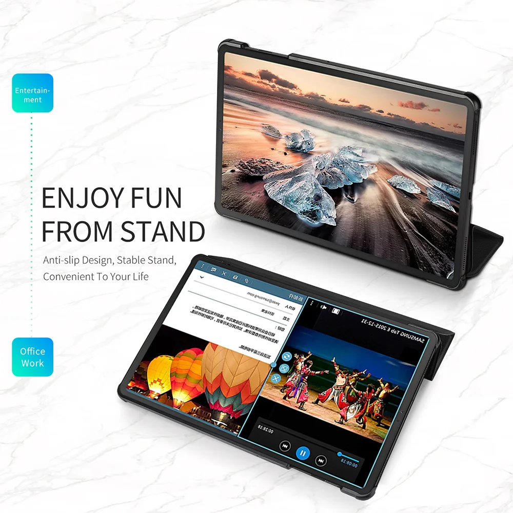 DUX DUCIS умный чехол из искусственной кожи для Samsung Galaxy TAB S5E 2019 откидной Магнитный