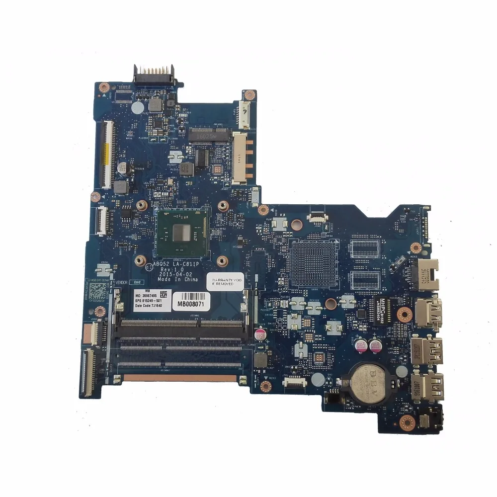 LAOKE для hp 15-AC Материнская плата ноутбука W/N3700 Процессор 815249-501 815249-601 ABQ52 LA-C811P DDR3