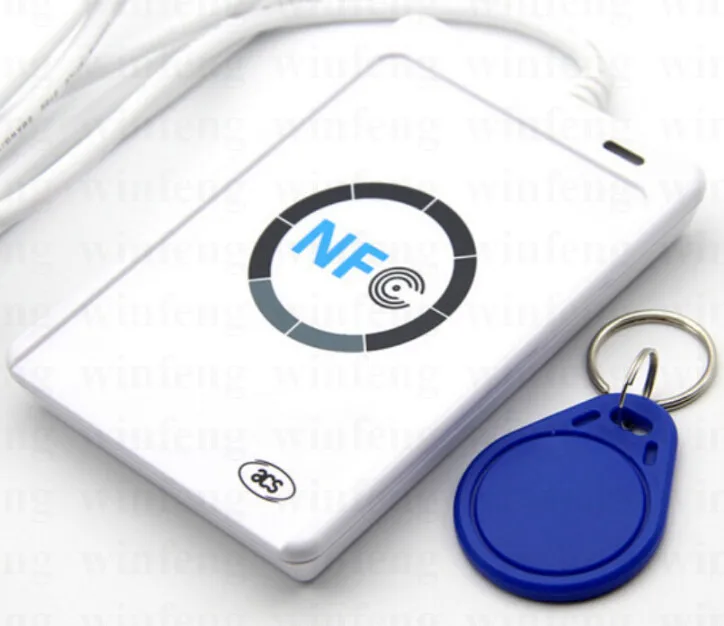 2pcs/lot 13.56 MHz NFC USB interface Proximity RFID Card Reader and Writer ACR122U NFC Contactless Smart Card Reader nfc contactless readers acr122u usb nfc reader