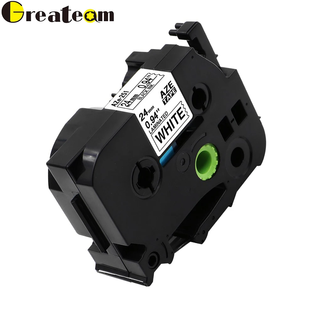 Greateam 1 упаковка TZ251 TZ 251 TZe251 TZe ламинированная клейкая лента для этикеток черного и