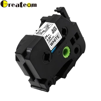 

Greateam 1pack TZ251 TZ 251 TZe251 TZe 251 Laminated Adhesive Label Tape Black on White Compatible for Bother PT Label Printer