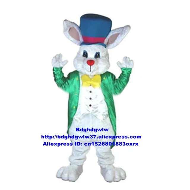 Белый длинный пушистый кролик Osterhase кролик, заяц талисман костюм для взрослых, Герой мультфильма прекрасный Annabelle встречи Добро пожаловать zx2627