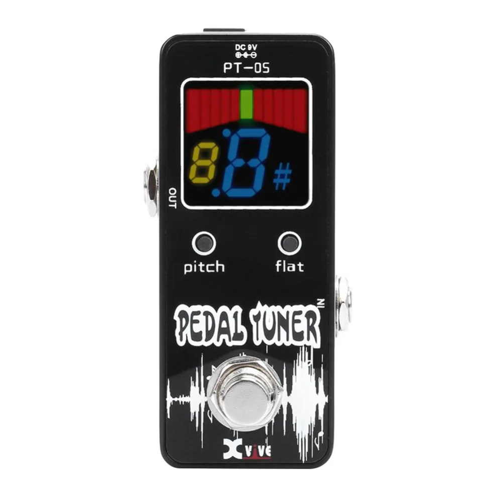 online B0 B6 PT 06 Pocket Mini Chromatic Tuner pedal efeito Guitarra pedais sintonizador de Alta sensibilidade do bebê precisão de exibição De Som Poderoso