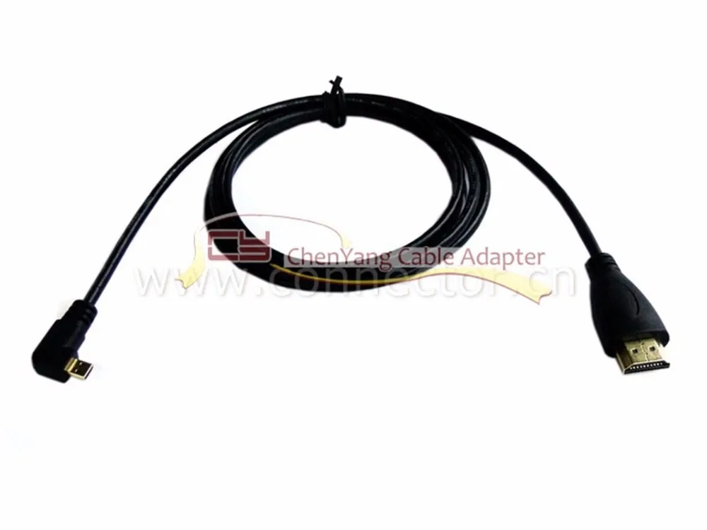 

Left Angled 90D Micro HDTV to HDTV Male Cable 5ft Xoom