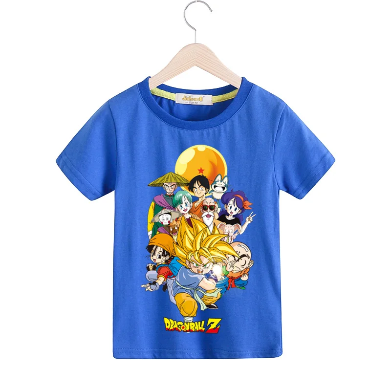 

2018 Children Summer Short Sleeve T-shirt For Boy Girl Dragon Ball Z T Shirt Clothes Kids New Cartoon Anime Goku Tee Tops TX045