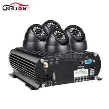 4 шт видеонаблюдения автомобиля Камера с ИК Ночное видение+ 500 GB H.264 gps жесткий диск Автомобильный видеорегистратор I/O g-сеньор 4CH AHD наборы mdrv