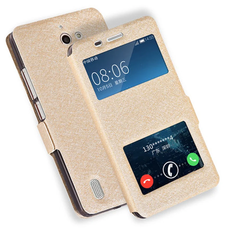 Phone case For Huawei G 628 G628 TL00 G629-UL00 G629UL00 cover View window PU leather flip Protect shell | Мобильные телефоны и