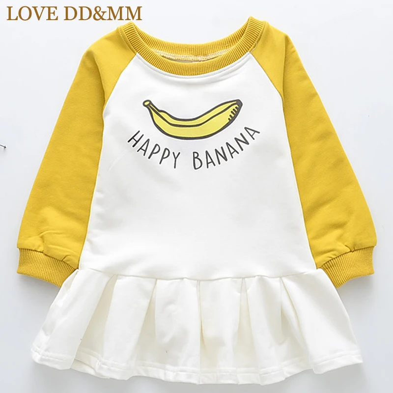 Платья для девочек с надписью LOVE DD & MM новая детская одежда 2020 Простое