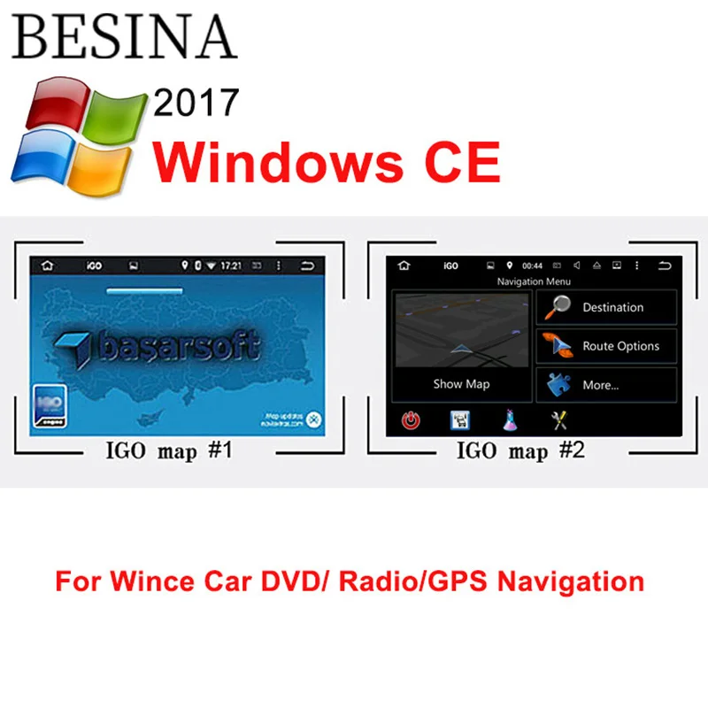 Автомобильный GPS навигатор Besina с Windows Ce программное обеспечение для карты