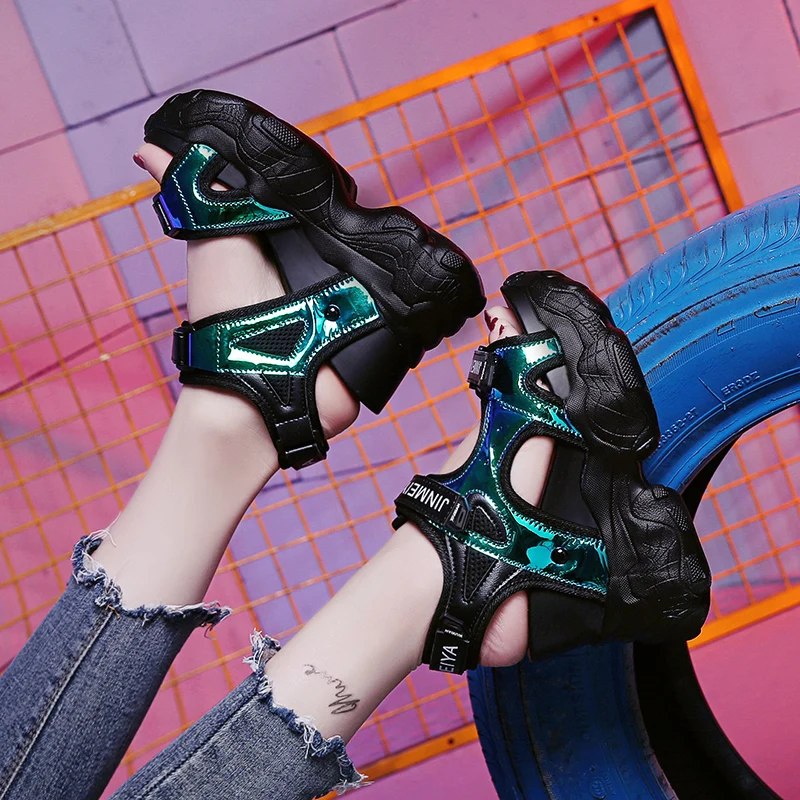 Summer Women Platform Sandals 11 High Heels Casual Chunky Sandals Woman Elevator Shoes Platform Wedges Increase Slippers Slides Summer Women Platform Sandals 11 High Heels Casual Chunky Sandals Woman Elevator Shoes Platform Wedges Increase Slippers Slides