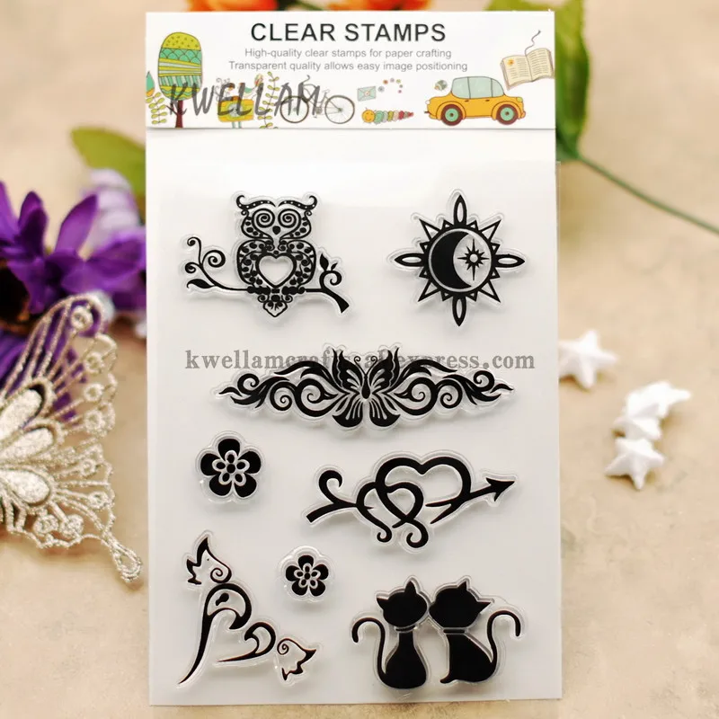 Transparent Clear Silicone Stamps owl for DIY Scrapbooking Card Making CH 
