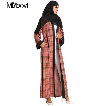 

Red Patchwork Muslim Dress Women Dubai Abaya Black Robe Long Sleeve Cardigan Kaftan Elegant Casual Maxi Dresses Clothes M-4XL