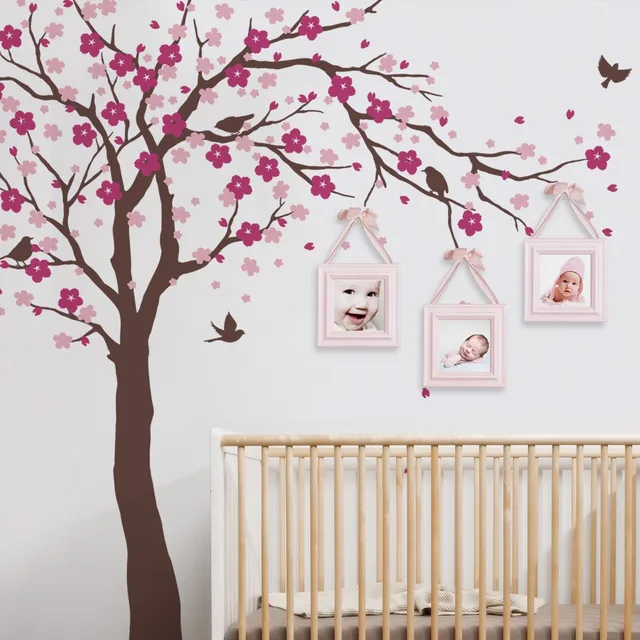 Cherry Blossom Tree Wall Decals Baby Room Nursery Large With Cherry Blossom Tree Wall Decals Baby Room Nursery Large With Flowers Stickers For Kids