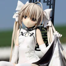 Yosuga no Sora PVC cheongsam Action Figure Sitting Posture Model Anime Mini Doll Decoration PVC Collection Figurine Toys model doub k 1 pcs 22cm sexy girl figurine action figure toy pvc creative gifts female doll anime kawaii model funny toys collection