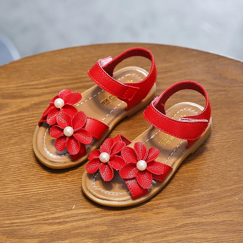 Girls Shoes Kids Sandals 2017 New Summer Flowers Bead Fashion Princess