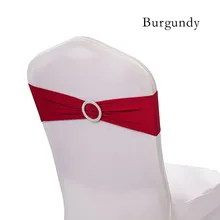 Высокое качество 100 шт спандекс Лайкровые повязки на стул с пряжкой чехол для свадебного стула широкие пояса-кушаки Свадьба Вечеринка стул именинника украшения