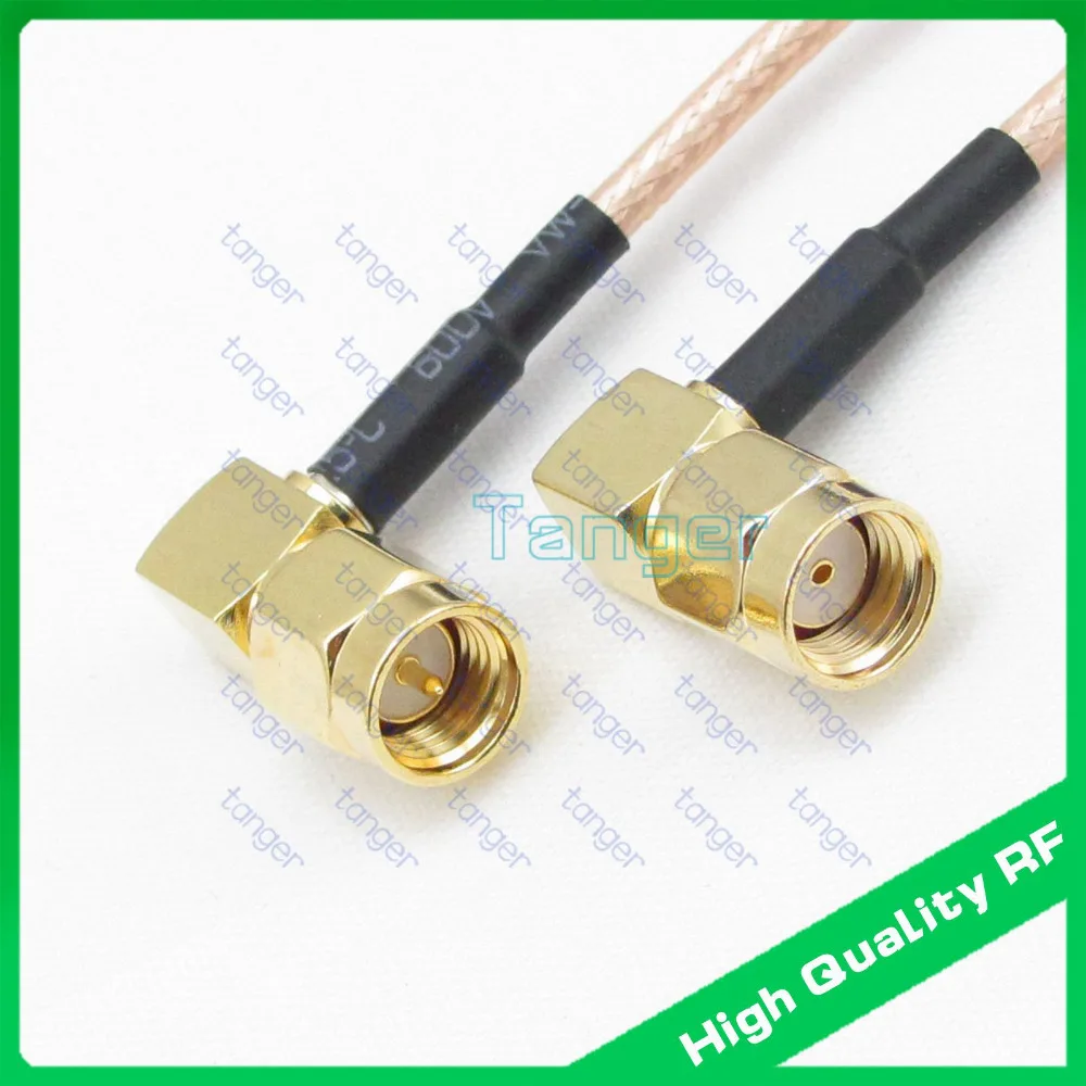 Double right angle SMA male to RP SMA male plug 90 degree connectors ...