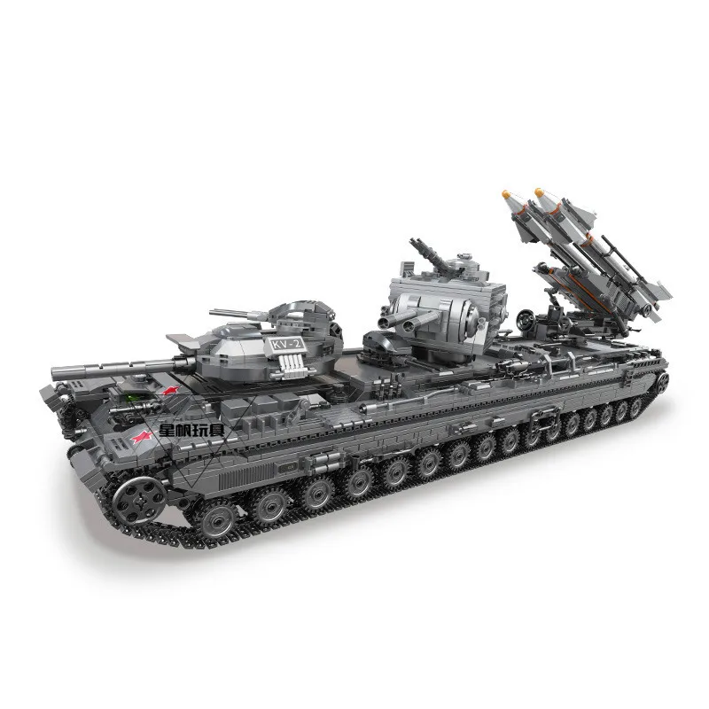 

XingBao 06006 Block Creative MOC Military Series The KV-2 Tank Set children Educatiocks Bricks Toys Christmas Gift Birthday Kids