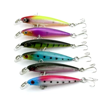 

Newly 80mm Minnow fishing Lures 8CM 6G 6# hooks Hard bait Stick bait BREAM/TROUT QUALITY FISHING LURES 50pcs