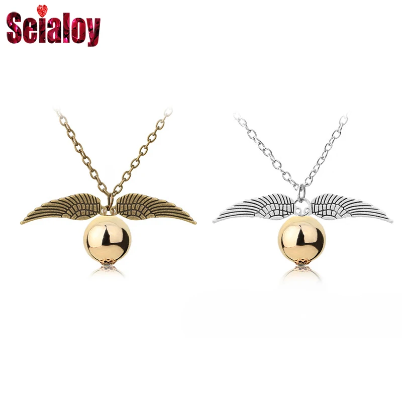 

SEIALOY Charms Collar Harri Pot Jewelry Necklaces Movie periphery Deathly Hallows Snitch Necklace Collars bijoux Gifts