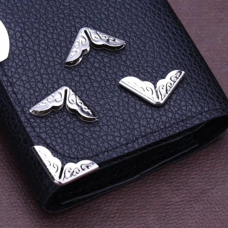 

100pcs Tone Scrapbooking Albums Corner Protectors Card File Menu Metal Book Album Book Decor