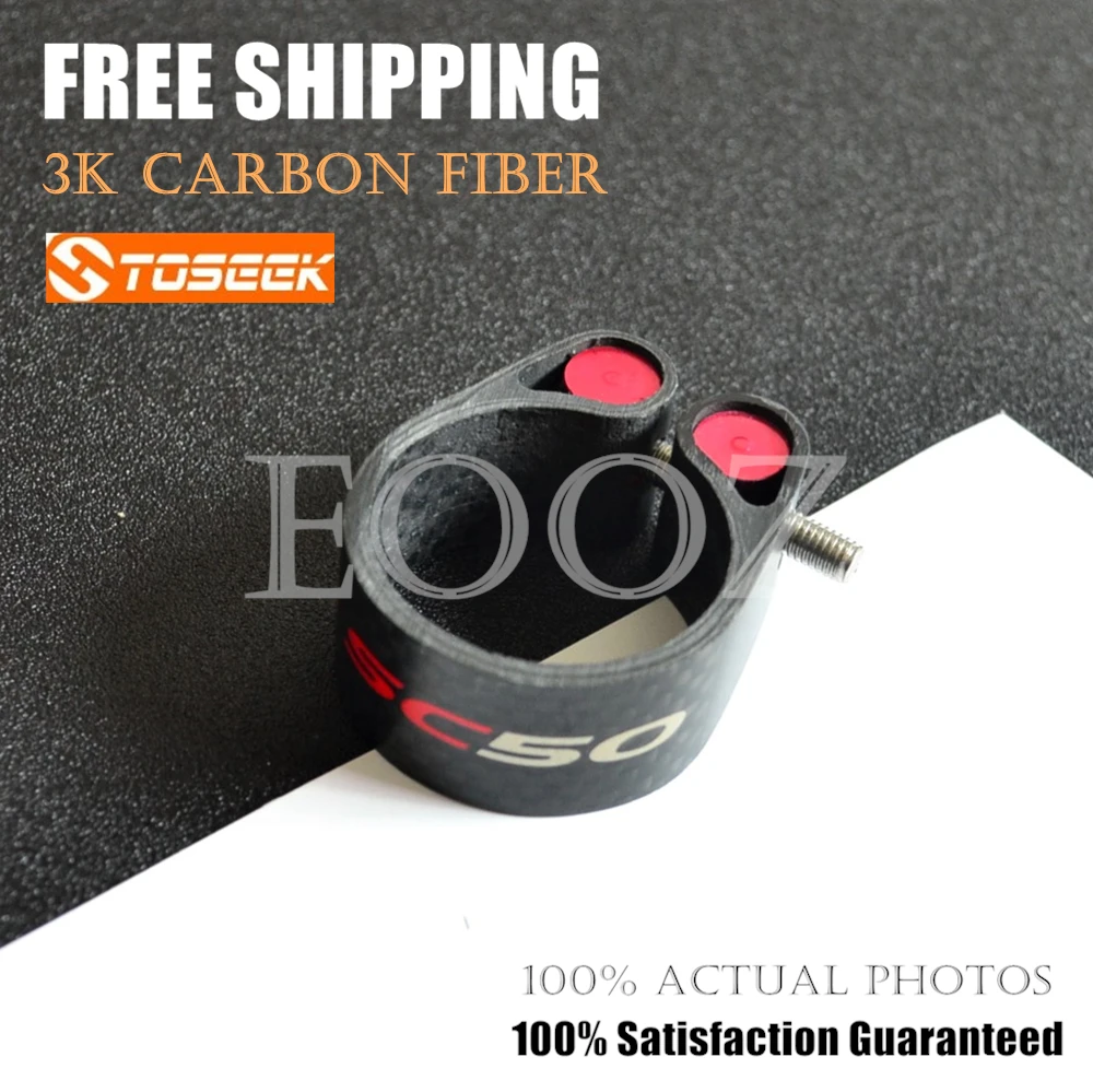 

Toseek MTB Bike Full Carbon Fiber Ultralight Seatpost Clamp Clip Bicycle Quick Release 27.2 / 30.9 / 31.6mm