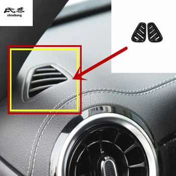 

2pcs/lot ABS carbon fiber grain High position air conditioning outlet decoration cover for 2019 Mercedes Benz A200 180
