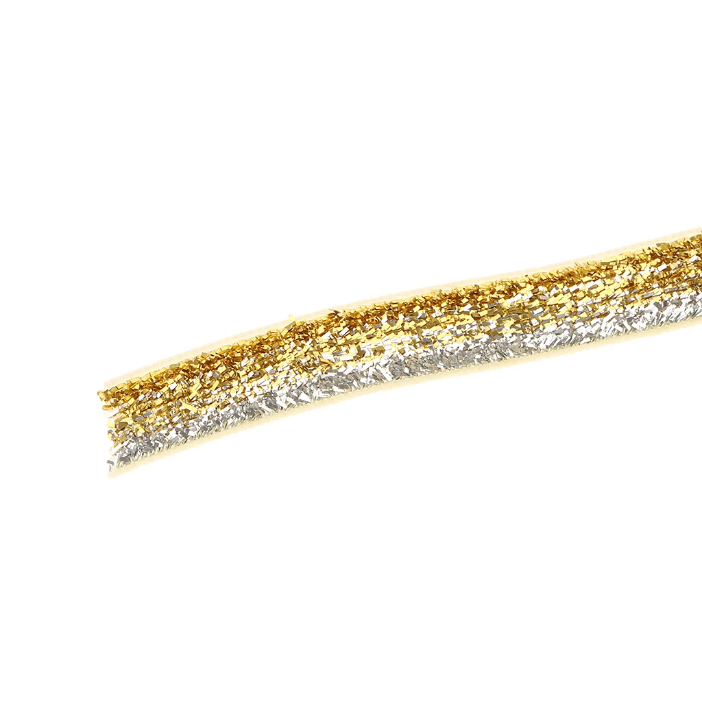 45m/Roll 10mm Metallic Glitter Velvet Ribbon Craft Ribbon Headband Clips Bow Wedding Party Decoration Gift Packaging Materials