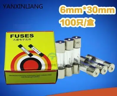 

100pcs/Lot 6mmx30mm Fast Blow Glass Fuse 6*30mm 0.5A 250V