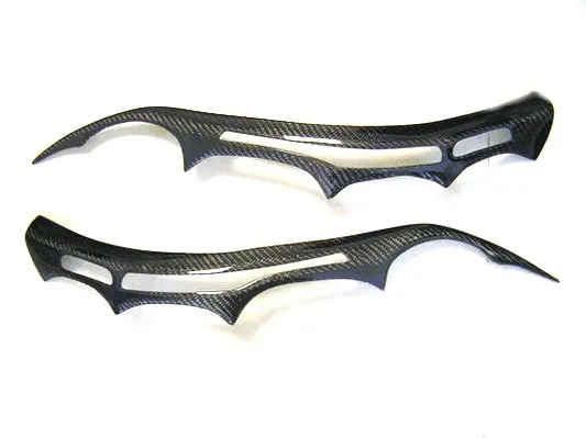 

Car-styling For BMW E60 2004 On Carbon Fiber Eyebrow Glossy Finish Bumper Eyelid Fibre Headlight Cover Trim Drift Racing Kit