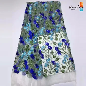 

Beautiful Beads And Stones Net Lace African Embroidered Mesh Lace Fabric Big Rhinestones Beaded Guipure Tulle Voile Wedding Lace