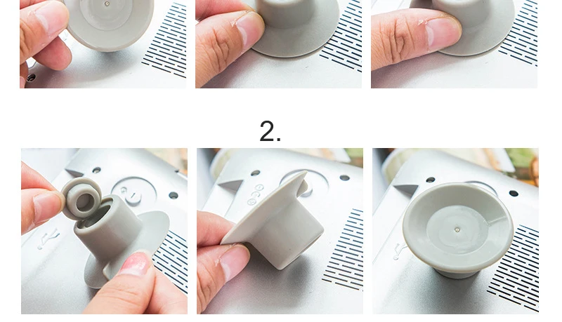 4pcs Laptops Sucker Holder Cooling Suction Cup Bracket Pad Stand Storage Organizer Height Increase Home Office Organization PVC_15