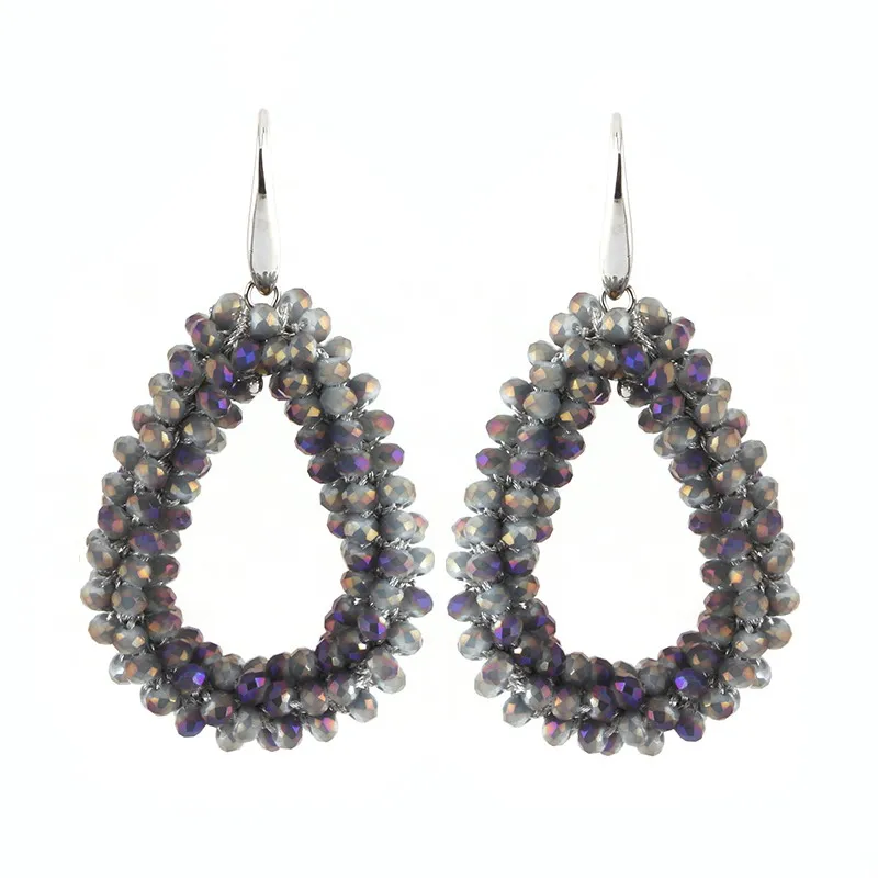 Earrings Purple Grey