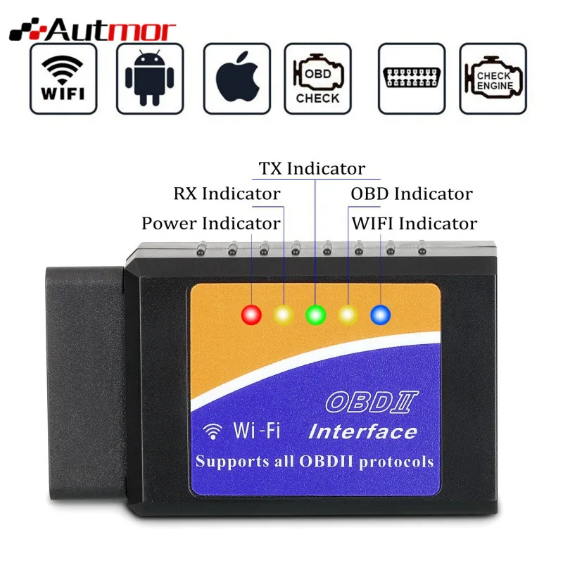 Car WIFI OBD 2 Wireless Car Code Reader Scan Tool Scanner Adapter Check